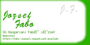 jozsef fabo business card